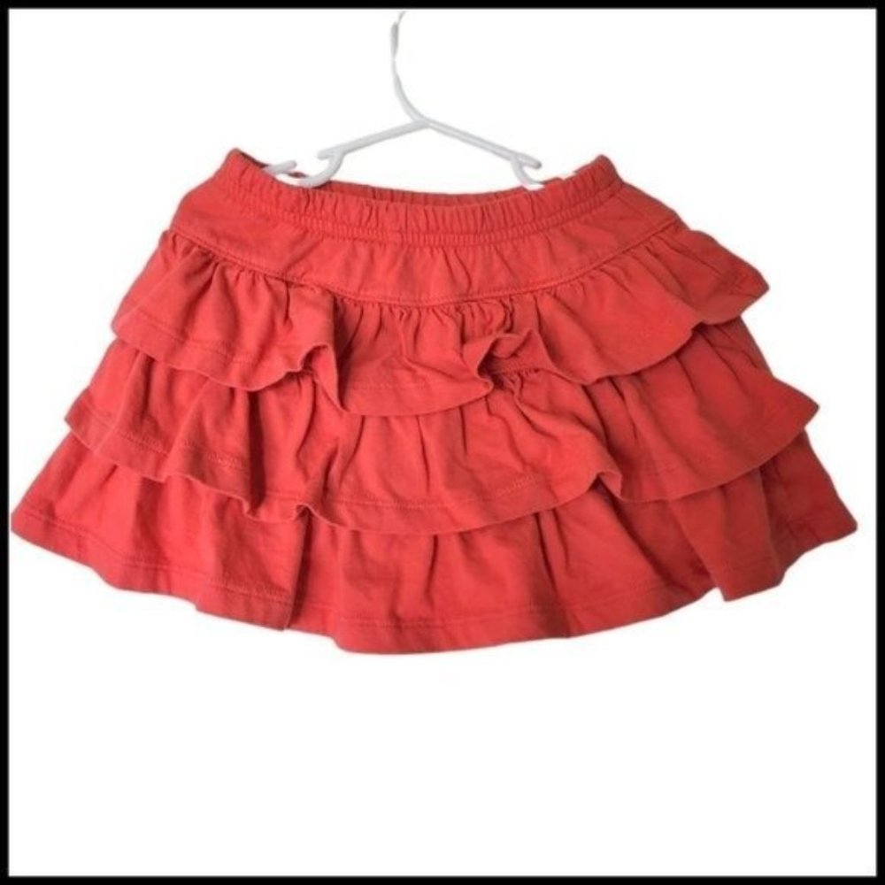 Hanna Andersson Skort Orange Coral Ruffle size 110 size 5‎ Years